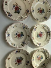 6 Assiettes  Plates  24,5cm anciennes Sarreguemines Modèle Agreste