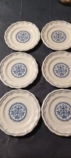 GIEN 6 Assiettes plates modèle Rouen vers 1870 en Faïence