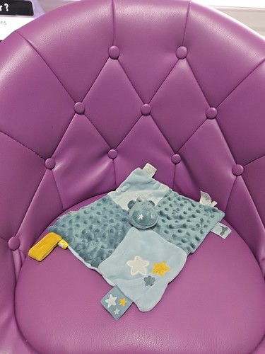 Doudou plat dragon - plat, bleu