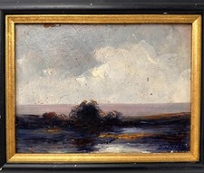 Tableau HsP de Dieudonné JACOBS (1887-1967) "Paysage marin ou retour de pêche"