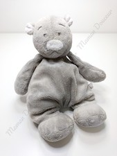 Peluche/Doudou Nouky Ours Blanc Gris Clair/Souris Poudre D'étoiles 25cm  Noukies