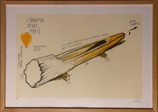 Sérigraphie « L’enigma degli addii » Fabrizio Plessi 74*53 tirage 49/100 