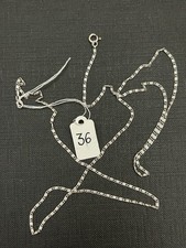 Ancien Collier Chaîne en Argent Massif Maille Trombone