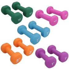 Haltères en néoprène poids 0,5 kg - 3 kg gym exercice fitness entraînement...