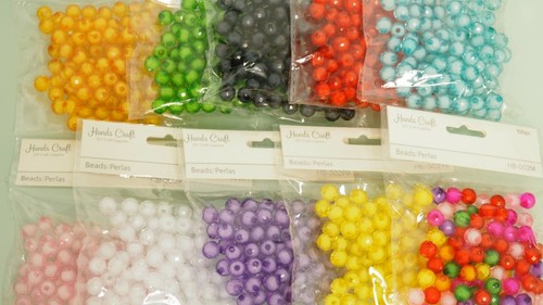 Craft acrylic string beads - acrylic,