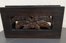 PORTE SERVIETTES EXOTIQUE BOIS MOTIF COCOTIER