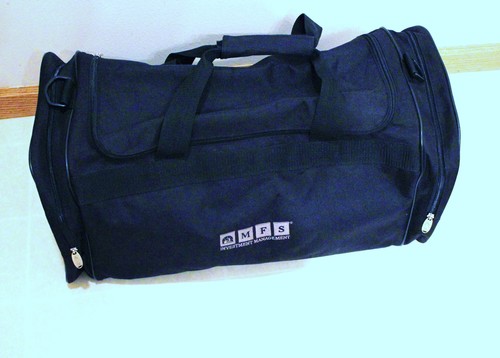 Black canvass duffle bag - black,