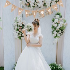 Candy Bar Burlap Flag Banner