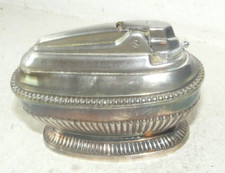 RONSON BRIQUET DE TABLE ANCIEN EN METAL ARGENTE