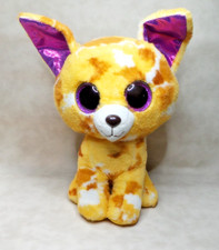 PELUCHE TY BEANIE BOO'S COLLECTION DOG CHIHUAHUA GROS YEUX BRILLANT VIOLET 26CM