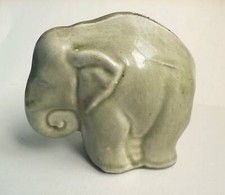 Tirelire en céramique faïence ORCHIES France éléphant Art Déco vers 1930