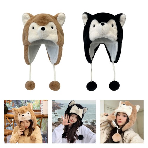 Husky chiot chapeau peluche - en,