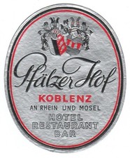 ALLEMAGNE GERMANY DEUTSCHLAND KOBLENZ PFALZER HOF