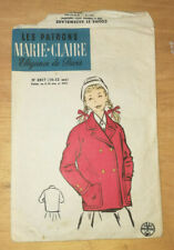 COUTURE LES PATRONS DE MARIE CLAIRE MANTEAU FILLETTE 10/12 ANS ANNEES 50/60