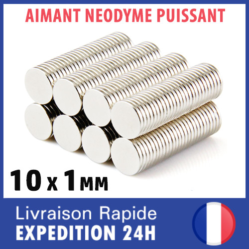 10mm 1mm aimant neodyme - x,