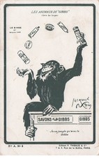 CARTE PUBLICITAIRE  " les