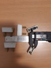 Ancien fusible en porcelaine, à fil d'étain, 2 bornes à vis