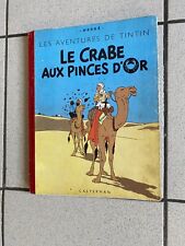 Tintin - Le crabe au pinces d'or - 4ème plat B5 - 1951 - ABE