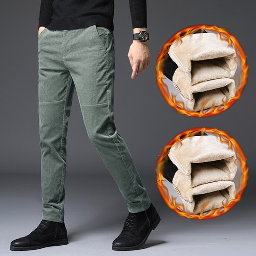 Hommes velours pantalon solide - hommes,