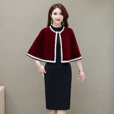 Femme Velours Cape Châle