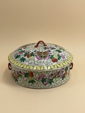 Potiche ou soupière Chinoise couvert céramique Polychrome XIXĒME  diamètre 20cm