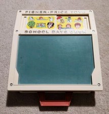 🎒✨ Vintage Fisher-Price "School Days Desk" 1972 - Jouet Éducatif Rétro 🇺🇸