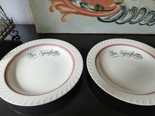 Assiette creuse X 3 BOCH LA LOUVIERE Belgium modèle Bistrot " Les Spaghettis"