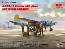 DOUGLAS A-26C-15 INVADER w/ Pilots & GP (5 Figures)  PLASTIC KIT ICM 1/48