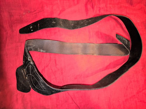 Ceinturon cuir noir officier - ceinturon,