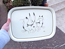 Ancien grand plateau en métal