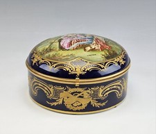 Grande Boîte À Bijoux En Porcelaine De Sèvres Antique Française