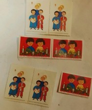 pays bas   7 timbres lutte tuberculose 1969 neufs dont 4 charniere (ref c)