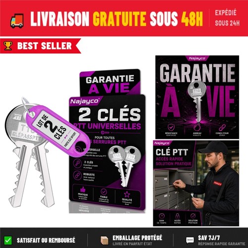 Lot clés ptt - f10, pour