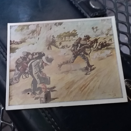 Ww2 carte photo assaut - mg,