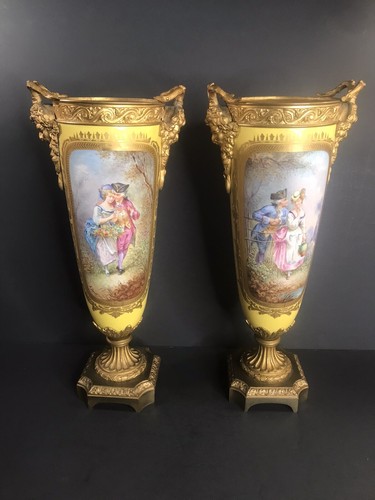 Pair antique sevres style - antique,