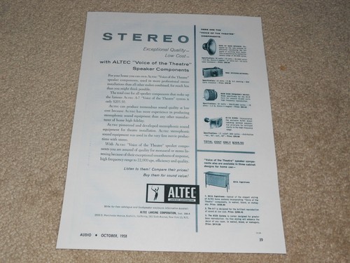 Altec voice the theater - altec, of