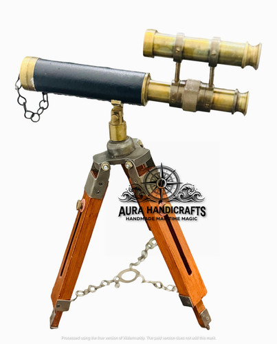 Ancien télescope laiton - ancien,
