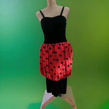 ROBE VINTAGE velour noir satin Rouge ET son BOLERO dentelle SOIREE REVEILLON  