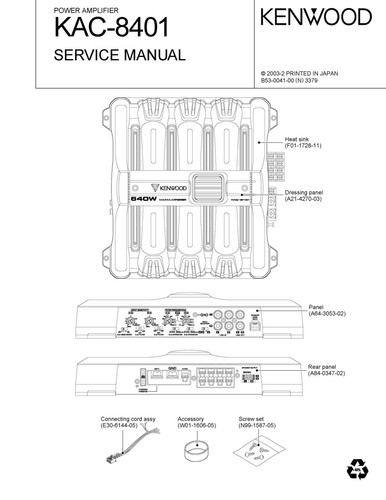 Manuel service pour kenwood - de,