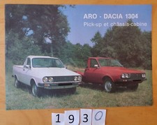 ARO DACIA 1304 PICK UP ET CHASSIS CABINE Prospectus 2 pages Fr 1986? Renault 12