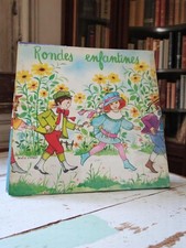 Vinyle 45 tours Enfantines - Vintage non testé - Rétro disque rondes chansons