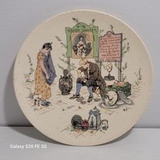 Assiette Ancienne Sarreguemines Cruche Cassée Faience Old