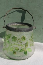 Pot à biscuits Saint Louis art nouveau.