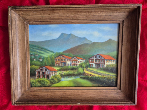 Huile sur panneau rhune au - sur,