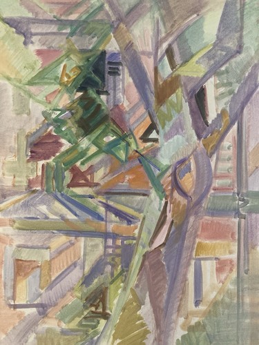 Belle peinture 1962 gouache - peinture,