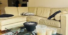 Canapé  En Cuir convertible 2 Places Coul. Ivoire Déhoussable