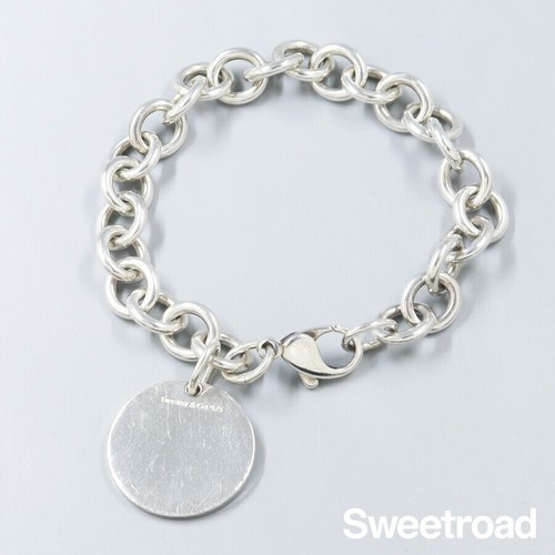 Bracelet charme tag rond - bracelet,