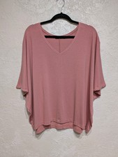 Haut rose oversize maille - rose,