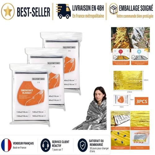 Lot couvertures de survie - lot, 3