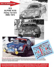 DECALS 1/24 REF 0872 ALPINE
